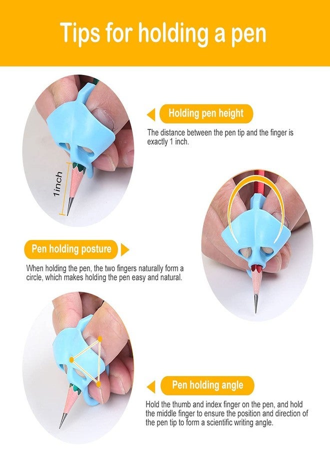 Newvent Silicone Children Pencil Writing Aid Gripper Set | Two Finger Posture correction Tool With Non-Slip Grip (Pack Of 4) - Image 4